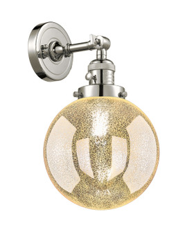Franklin Restoration One Light Wall Sconce in Polished Nickel (405|203SW-PN-G208-8)