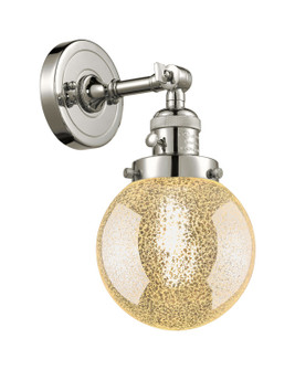 Franklin Restoration One Light Wall Sconce in Polished Nickel (405|203SW-PN-G208-6)