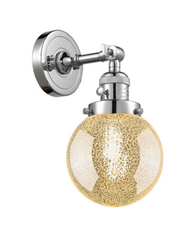 Franklin Restoration One Light Wall Sconce in Polished Chrome (405|203SW-PC-G208-6)