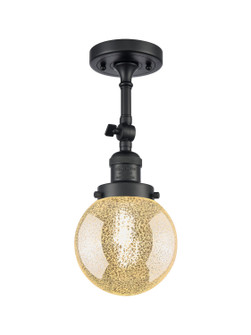 Franklin Restoration One Light Wall Sconce in Matte Black (405|203-BK-G208-6)