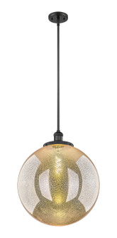 Franklin Restoration One Light Pendant in Matte Black (405|201S-BK-G208-18)