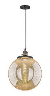 Franklin Restoration One Light Mini Pendant in Black Antique Brass (405|201CSW-BAB-G208-14)