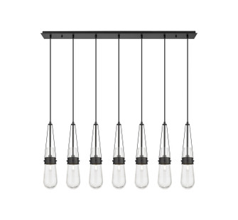 Downtown Urban Seven Light Linear Pendant in Matte Black (405|127-452-1P-BK-G452-4SDY)