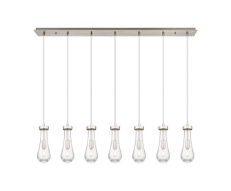 Downtown Urban Seven Light Linear Pendant in Brushed Satin Nickel (405|127-451-1P-SN-G451-4SDY)