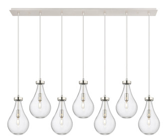 Downtown Urban Seven Light Linear Pendant in Polished Nickel (405|127-451-1P-PN-G451-7CL)