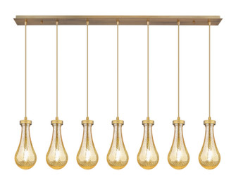 Downtown Urban Seven Light Linear Pendant in Brushed Brass (405|127-451-1P-BB-G451-5ME)