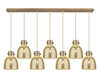 Downtown Urban Seven Light Linear Pendant in Brushed Brass (405|127-410-1PS-BB-G412-8ME)