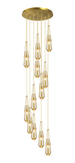Downtown Urban 12 Light Pendant in Brushed Brass (405|126-452-1P-BB-G452-4ME)