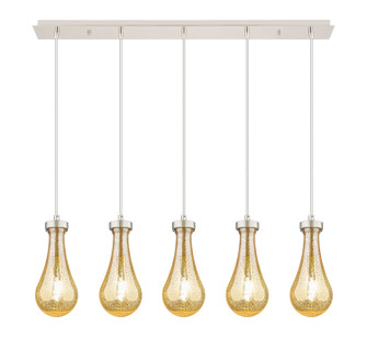 Downtown Urban Five Light Linear Pendant in Polished Nickel (405|125-451-1P-PN-G451-5ME)