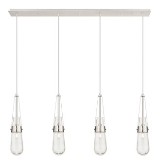 Downtown Urban Four Light Linear Pendant in Polished Nickel (405|124-452-1P-PN-G452-4SDY)