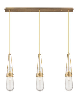 Downtown Urban Three Light Linear Pendant in Brushed Brass (405|123-452-1P-BB-G452-4SDY)