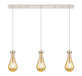 Downtown Urban Three Light Linear Pendant in Polished Nickel (405|123-451-1P-PN-G451-5ME)