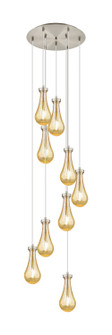 Downtown Urban Nine Light Pendant in Brushed Satin Nickel (405|119-451-1P-SN-G451-5ME)