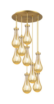 Downtown Urban Nine Light Pendant in Brushed Brass (405|119-451-1P-BB-G451-5ME)