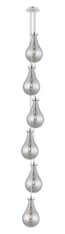 Downtown Urban Six Light Pendant in Polished Nickel (405|106-451-1P-PN-G451-7SM)