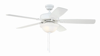 Twist N Click 1 Light 52'' Ceiling Fan in White (46|TCE52W5C1-C)