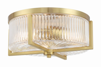 Whittley Three Light Flushmount in Satin Brass (46|60183-SB)