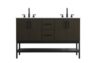 Lennox Bathroom Vanity in Mocha Brown (173|VF60754DMMB)