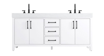 Nathan Bathroom Vanity in White (173|VF60672DWH)