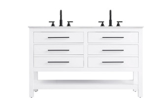 Karson Bathroom Vanity in White (173|VF60554DWH)