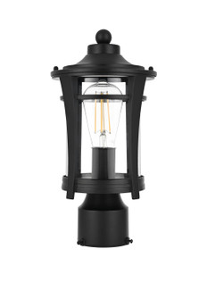 Artemis One Light Outdoor Post Mount in Black and Clear (173|OD609P13BK)