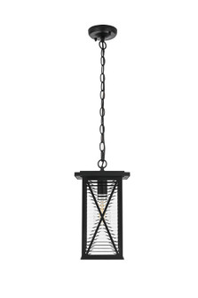 Jada One Light Outdoor Pendant in Black and Clear (173|OD607H14BK)
