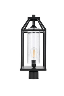 Zora One Light Outdoor Post Mount in Black and Clear (173|OD606P21BK)