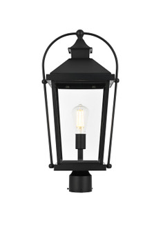 Luz One Light Outdoor Post Mount in Black and Clear (173|OD605P23BK)