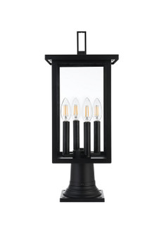 Sheridan Four Light Outdoor Post Mount in Black (173|OD324P21BK)