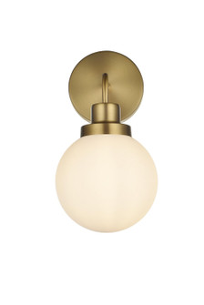 Hanson One Light Wall Sconce in Satin Gold and Opal White (173|LD7030W8SG)