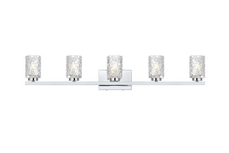 Cassie Five Light Wall Sconce in Chrome and Clear (173|LD7029W41C)