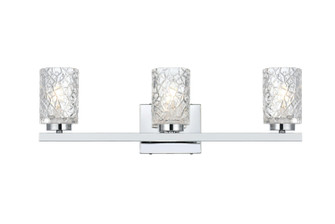 Cassie Three Light Wall Sconce in Chrome and Clear (173|LD7027W24C)