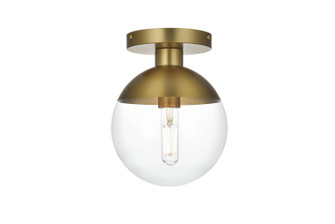 Eclipse One Light Flush Mount in Satin Gold and Clear (173|LD6051SG)