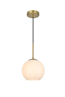 Baxter One Light Pendant in Satin Gold and Frosted white (173|LD2207SG)