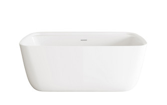 Calum Soaking Bathtub in Glossy White (173|BT10559GW-BNK)