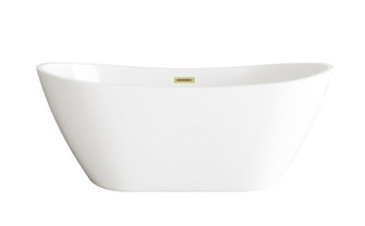Ines Soaking Bathtub in Glossy White (173|BT10372GW-BGD)