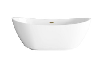 Ines Soaking Bathtub in Glossy White (173|BT10367GW-BGD)