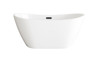 Ines Soaking Bathtub in Glossy White (173|BT10354GW-MBK)