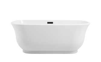 Coralie Soaking Bathtub in Glossy White (173|BT10259GW-MBK)