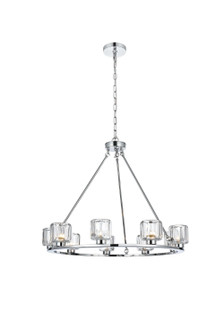 Cadence Nine Light Chandelier in Chrome and Clear (173|5100D32C)