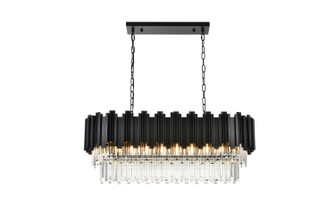 Willow Nine Light Chandelier in Black and Clear (173|3401G36BK)