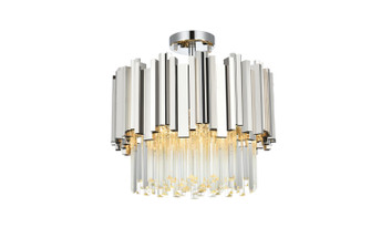 Willow Four Light Flush Mount in Chrome and Clear (173|3400F16C)