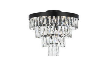 Josephine Six Light Flush Mount in Black and Clear (173|1060F18BK)