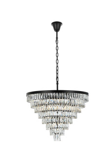 Josephine 29 Light Chandelier in Black and Clear (173|1060D36BK)