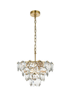 Adaline Six Light Chandelier in Satin Gold and Clear (173|1050D16SG)