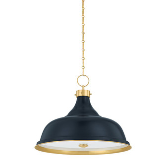 Painted No. 1 Four Light Pendant in Aged Brass (70|MDS300L-AGB/DBL)