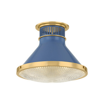 Highclere One Light Flush Mount in Aged Brass/Soft French Blue (70|MDS2402-AGB/FBL)