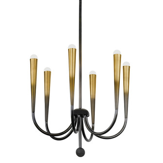 Adley Six Light Chandelier in Gradient Brass (70|CB3846-GB)