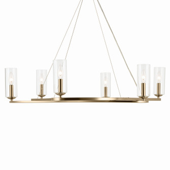 Harpin Six Light Chandelier in Champagne Bronze (12|52771CPZ)