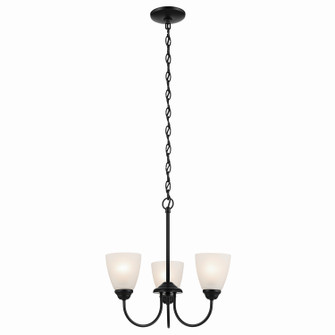 Jolie Three Light Mini Chandelier in Black (12|43637BK)